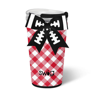 Swig GAMEDAY GINGHAM RED + BLACK Party Cup 24oz - Boutique Bella BellaTumbler
