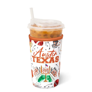 Swig TAILGATES IN AUSTIIN Medium Iced Cup Coolie - Boutique Bella Bellacoolie