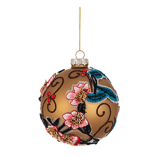 Swirl Ball Ornament, Glass Ganz - Boutique Bella BellaChristmas Decor