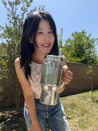 Take A Sip Water Cup - Silver Crossbody - Boutique Bella BellaPurse