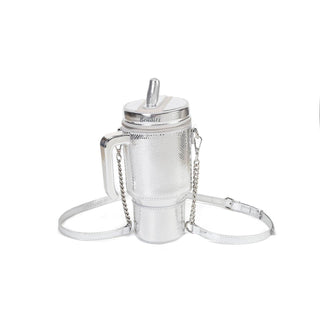 Take A Sip Water Cup - Silver Crossbody - Boutique Bella BellaPurse