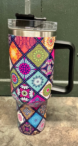 Talavera Tile Print 40oz Tumbler - Boutique Bella BellaTumbler