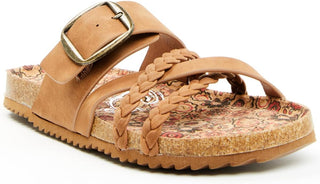 Tan Nora Sandal With Braid - Boutique Bella Bellasandal