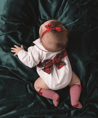 Tartan Bow Bubble - Boutique Bella BellaChristmas Apparel