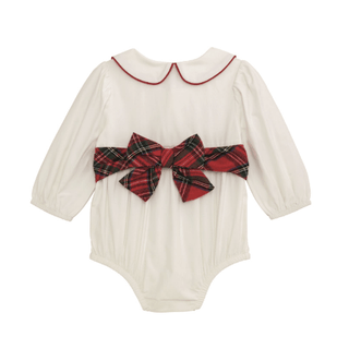 Tartan Bow Bubble - Boutique Bella BellaChristmas Apparel