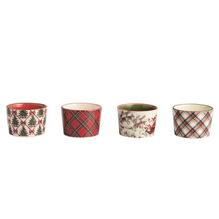 Tartan Christmas Tidbit Dishes - Assorted - Boutique Bella BellaChristmas
