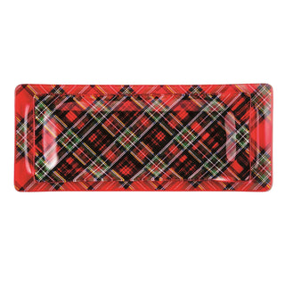 Tartan Glass Tray - Two Sizes - Boutique Bella BellaChristmas Decor