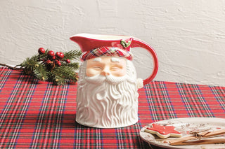 Tartan Santa Pitcher - Boutique Bella BellaChristmas