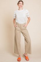 Taupe Wide Leg Pants - Boutique Bella BellaBottoms