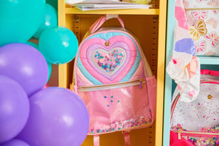 "Taylor" Quilted Confetti Hearts Backpack - Boutique Bella BellaAccessory
