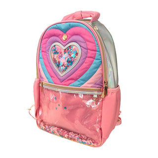"Taylor" Quilted Confetti Hearts Backpack - Boutique Bella BellaAccessory
