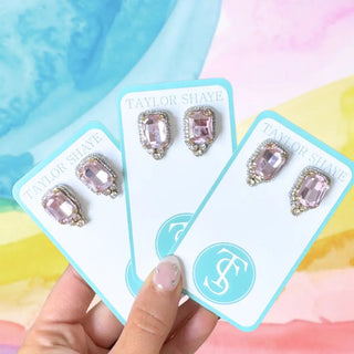 Taylor Shaye Demi Studs Earrings - Pink - Boutique Bella BellaEarrings