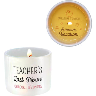 Teacher's Last Nerve 8 oz - 100% Soy Wax Reveal Candle Scent: Tranquility - Boutique Bella BellaCandle