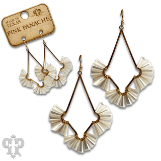 Teardrop earring with fluted beads - Last Call - Boutique Bella BellaEarrings