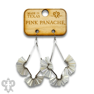 Teardrop earring with fluted beads - Last Call - Boutique Bella BellaEarrings