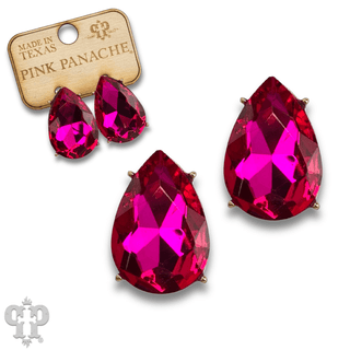 Teardrop rhinestone post earring - Boutique Bella BellaEarrings