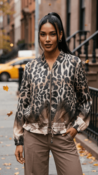 Tencel in the Jungle - Boutique Bella BellaBomber Jacket