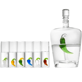 Tequila Decanter Set With Agave Decanter And 6 Agave Shot Glasses Perfect For Any Bar Or Tequila Par - Boutique Bella BellaDecanter Sets