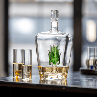 Tequila Decanter Tequila Glasses Set With Agave Decanter And 6 Agave Shot Glass With Stand Perfect F - Boutique Bella Bella