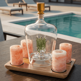 Tequila Decanter With Four Pink Himalayan Salt Shot Glasses Set Perfect For Tequila Agave Liquor Lov - Boutique Bella Bella