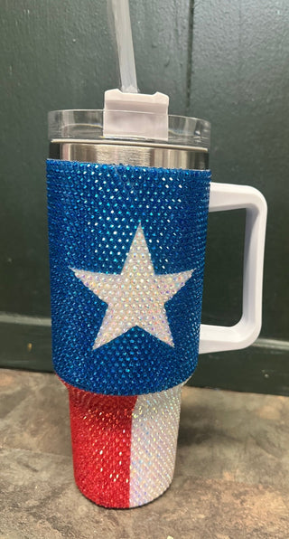 Texas 40oz Bling Tumbler - Boutique Bella Bella