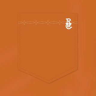 Texas Orange Bootstitch Pocket Polo - Boutique Bella BellaMen's Shirt