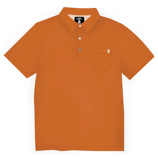 Texas Orange Bootstitch Pocket Polo - Boutique Bella BellaMen's Shirt