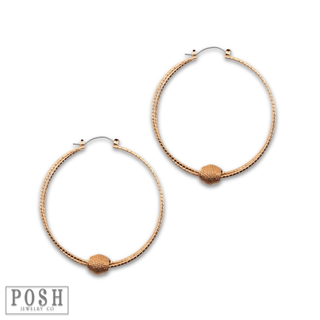 Textured circle and floating charm earring, last call - Boutique Bella BellaEarrings