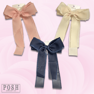 Textured ribbon hair bow - LC - Boutique Bella BellaHair Bow