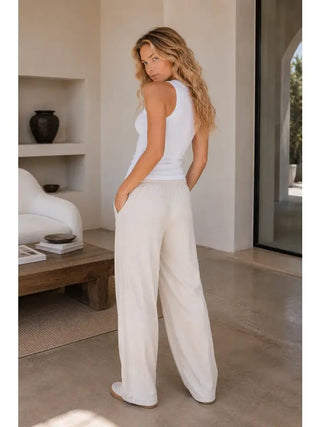 The Annie Tank- White - Boutique Bella BellaTop