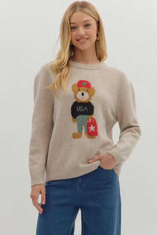 The Bear Knit Sweater - Boutique Bella BellaSweater