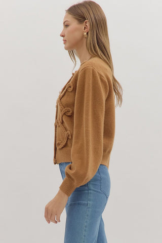 The Caramel Loop Cardigan - Boutique Bella BellaCardigan