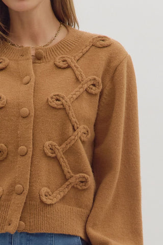 The Caramel Loop Cardigan - Boutique Bella BellaCardigan