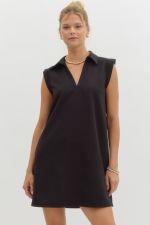 The Classic Chic Polo Dress - Black - Boutique Bella BellaDress