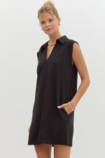 The Classic Chic Polo Dress - Black - Boutique Bella BellaDress