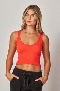 The Close Fit Crop - Tomato Red - Boutique Bella BellaActive Wear Top