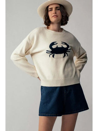 The Coastal Crabby Knit Sweater - Boutique Bella BellaSweater