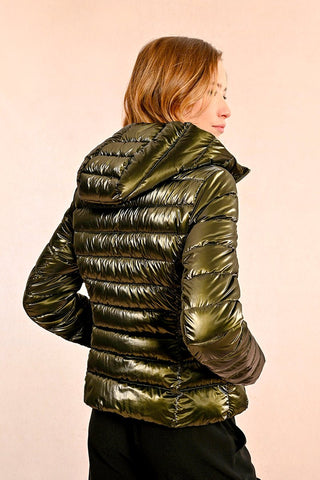 The Dirty Olive Puffer Jacket - Boutique Bella BellaPuffer Jacket