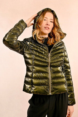 The Dirty Olive Puffer Jacket - Boutique Bella BellaPuffer Jacket