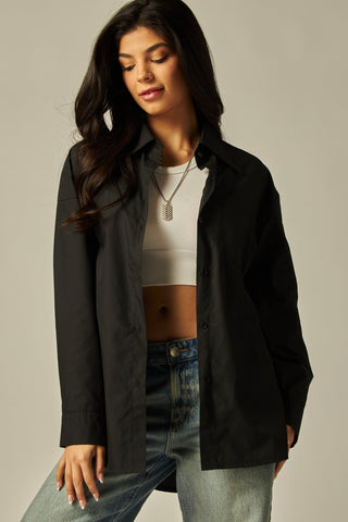 The Essential Poplin - Black - Boutique Bella BellaBlouse