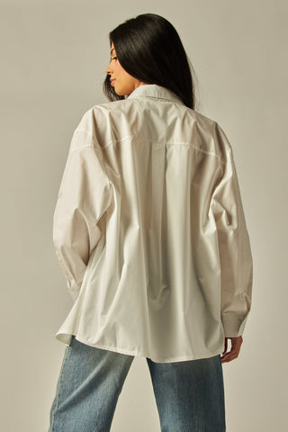 The Essential Poplin - White - Boutique Bella BellaBlouse