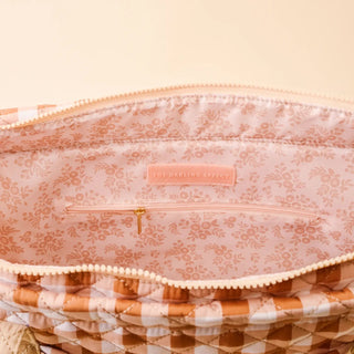 The Everyday Quilted Tote Bag-Maple Gingham - Boutique Bella BellaTote Bag