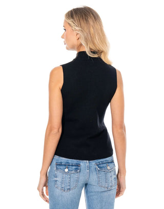 The Gold Standard Button Vest - Black - Boutique Bella BellaSweater Vest