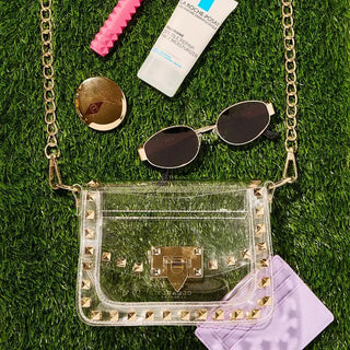The Jackie Stadium Bag - Gold - Boutique Bella BellaPurse