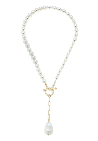The Liza Baroque Pearl Lariat Necklace - Boutique Bella BellaNecklace
