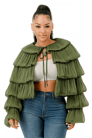 The Olive Goddess Bolero jacket - Boutique Bella BellaJacket