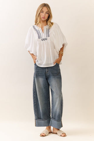 The Sailors Barrel Jeans - Boutique Bella Bellajeans