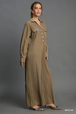 The Textured Ease Jumpsuit - Boutique Bella BellaJumpsuit