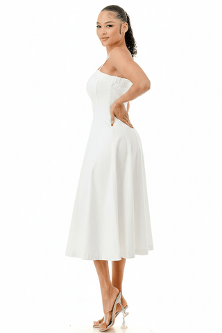 The Weekend Belle Dress - White - Boutique Bella BellaDress