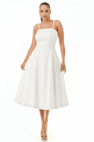The Weekend Belle Dress - White - Boutique Bella BellaDress